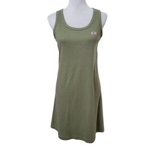 Basic Equipment Size M Olive Green Ribbed Sleeveless Tank Dress, Gently Used